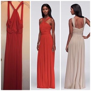 Y neck David’s Bridal dress